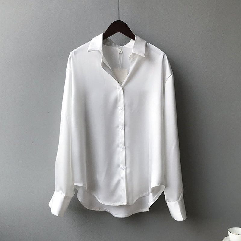 Damen Seidenbluse Vintage-Style Bluse