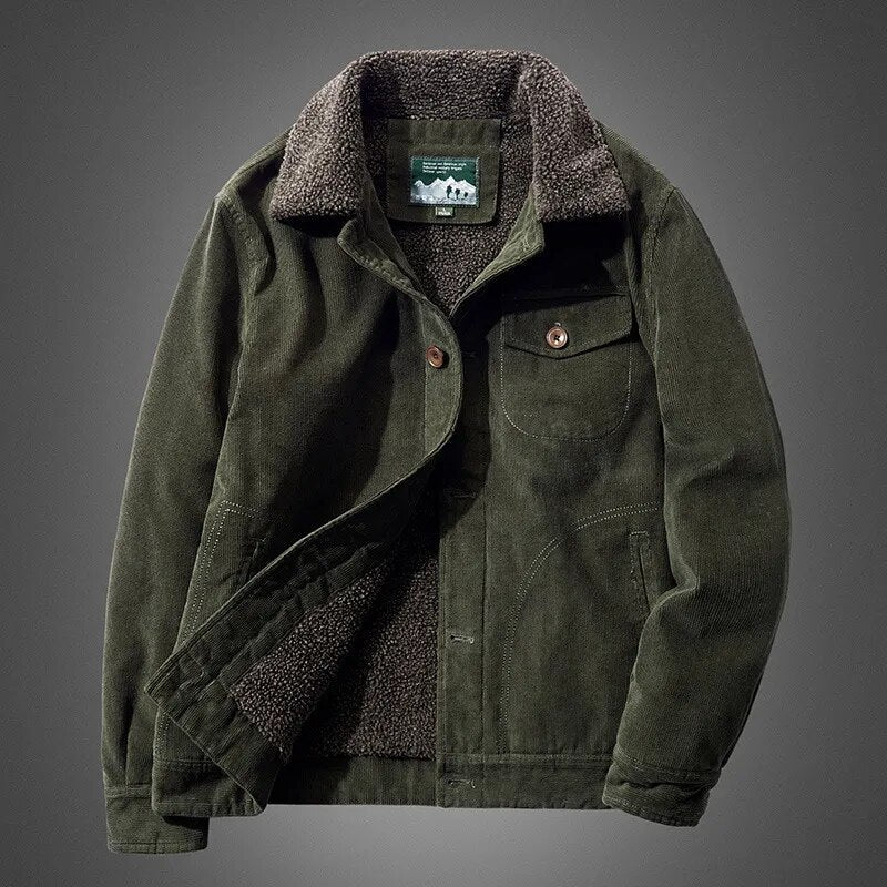 Steffen Herren Cordjacke Fleecefutter Warm