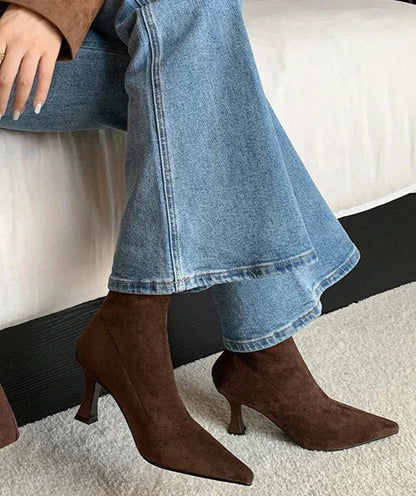 Damen Stiefelette Spitze Zehenpartie - Norvielle