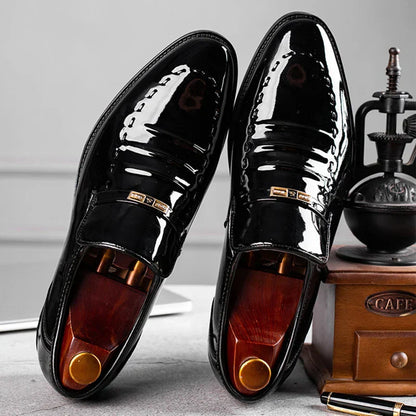 Elegante Herren Lackslipper Formell