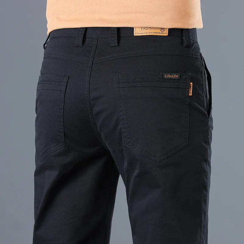 Herren Baumwollhose Slim Fit Gerades Bein