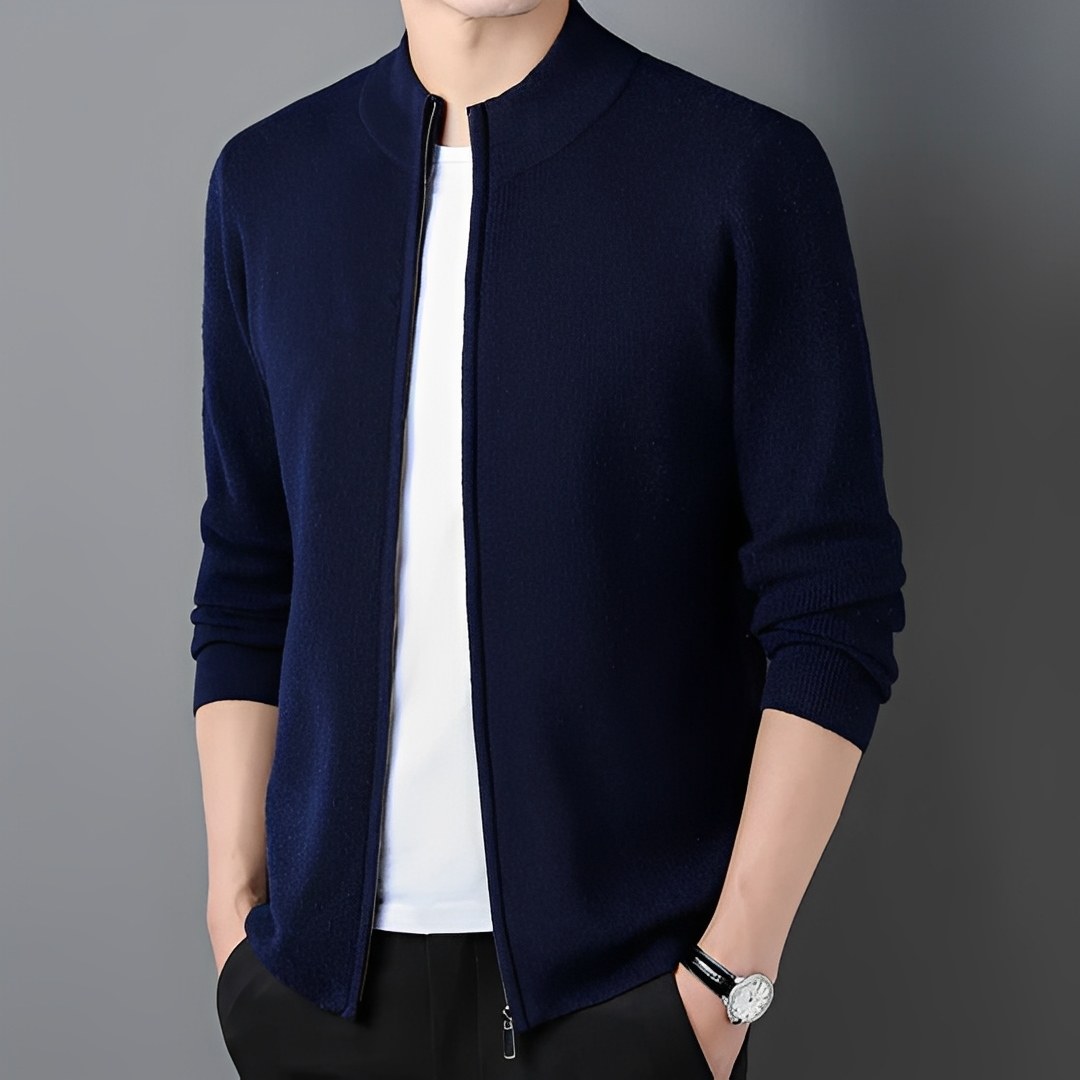 Herren Cardigan Reißverschluss Bequem