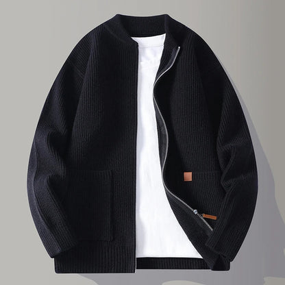 Herren Strickjacke Modern Reißverschluss Bequem