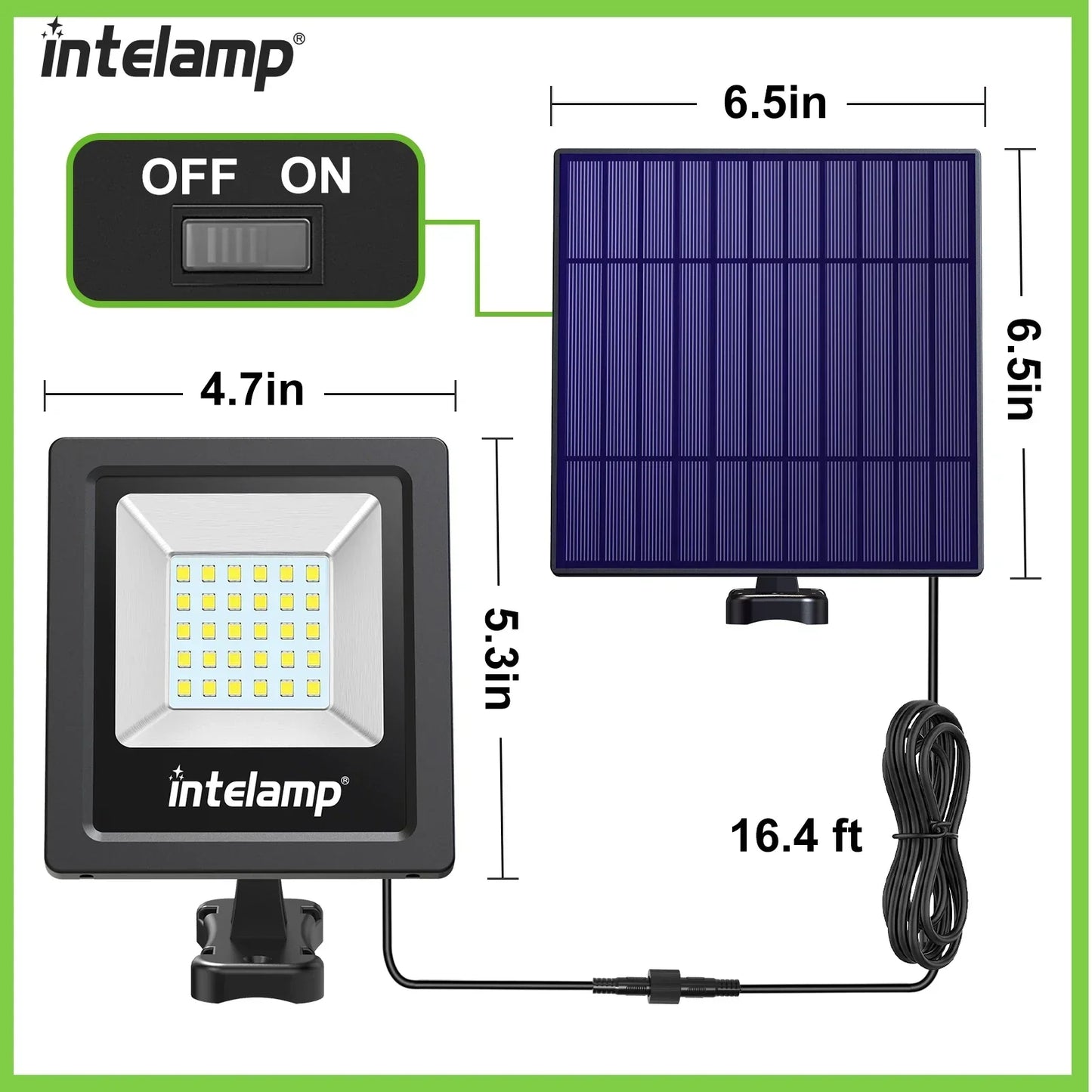 Solar LED Sicherheitsstrahler 2er-Pack 1200LM IP65 Wasserdicht