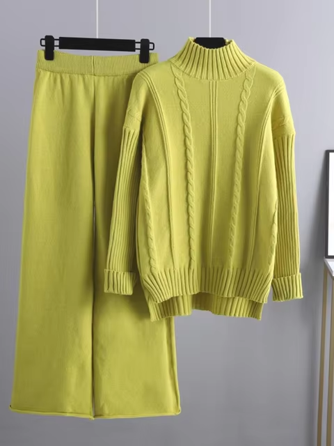 Norvielle Damen Strick-Kleid-Set Trendig