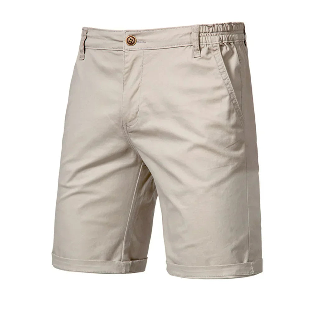 Herren Chino-Shorts mit Knopfleiste Beige