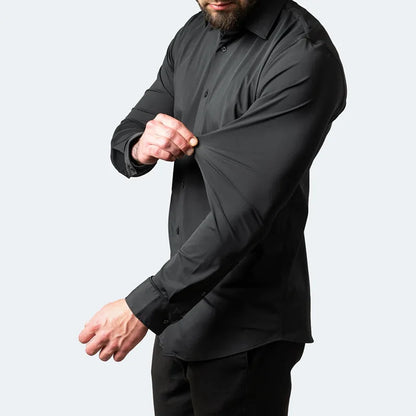 Herren Elastisches Langarmhemd