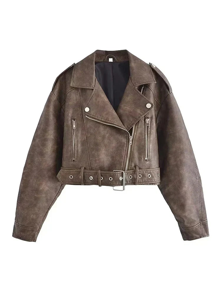 Norvielle Damen Winterjacke Gürtel