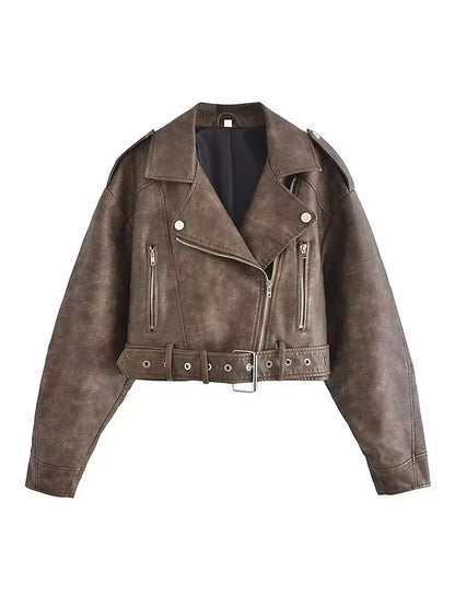 Norvielle Damen Winterjacke Gürtel