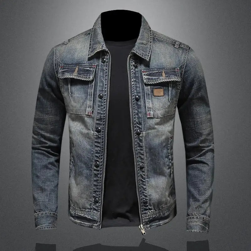 Retro Herren Jeansjacke