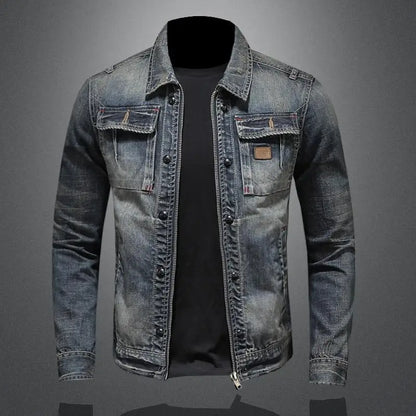 Retro Herren Jeansjacke