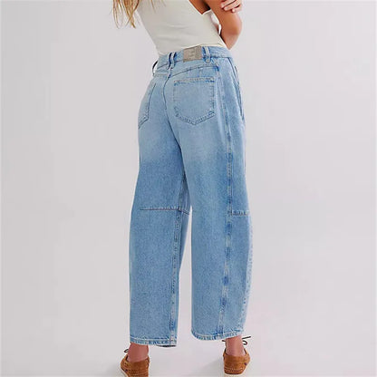Damen Baggy Jeans Elastisch