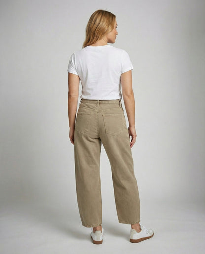 Damen Wide Leg Jeans Bequem