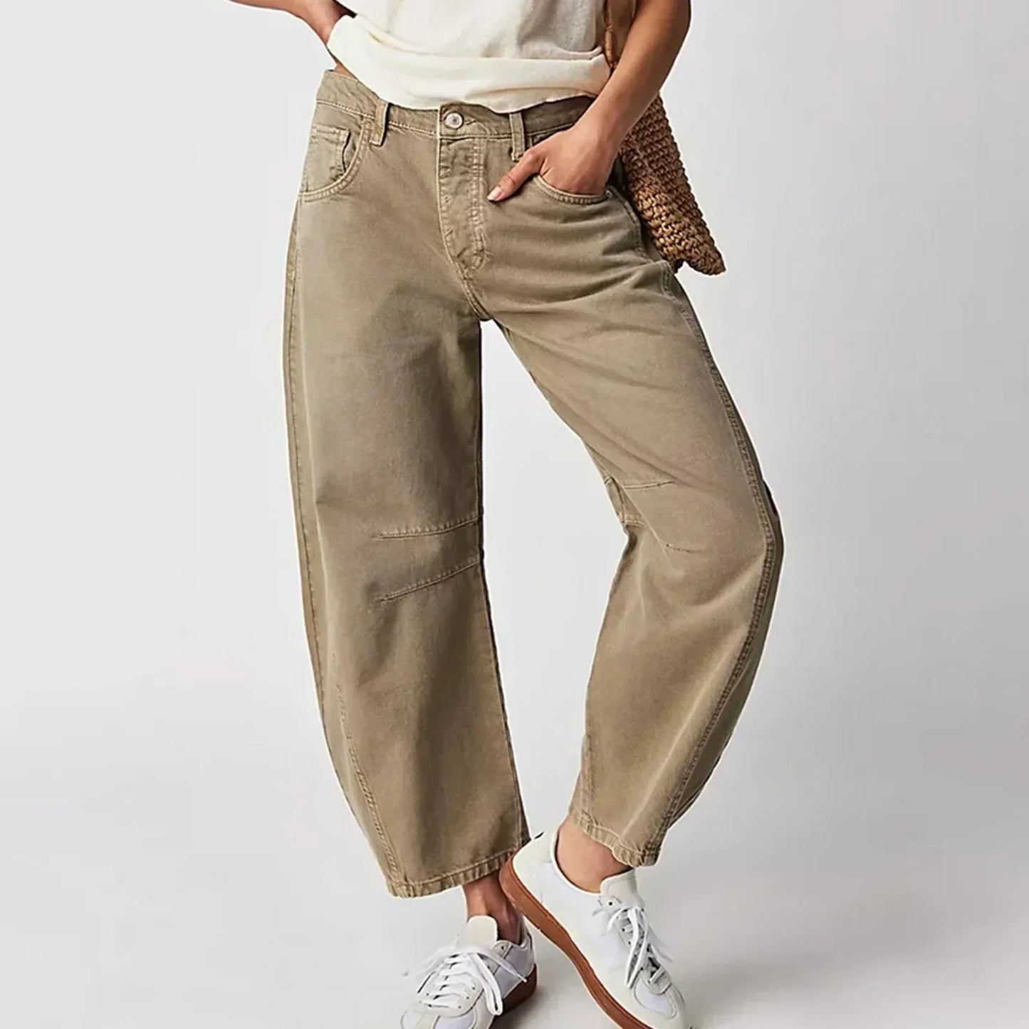 Norvielle Damen Weite Jeans
