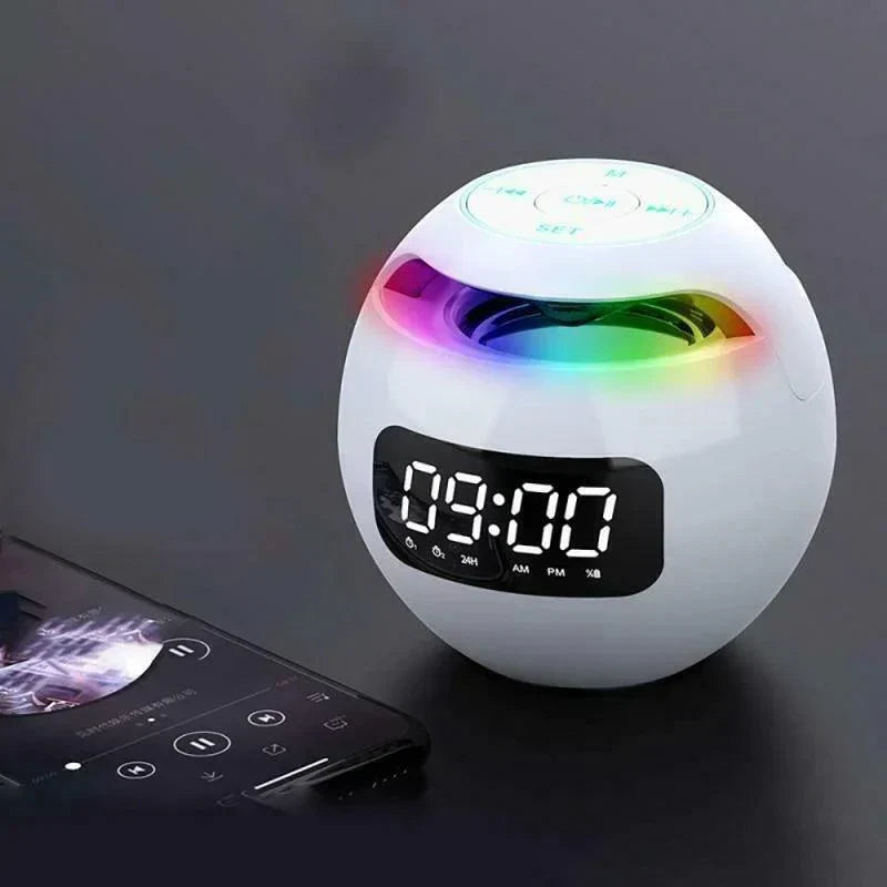 Bluetooth Lautsprecher Wecker LED Nachtlicht 2200mAh