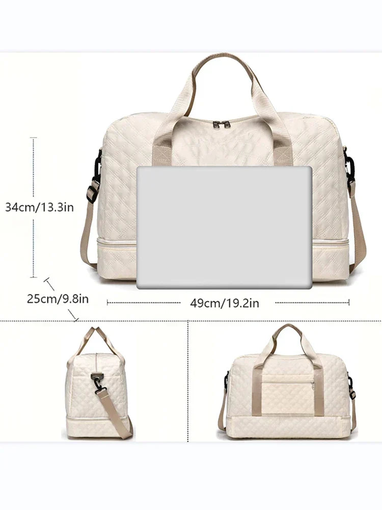 Reisetasche Leicht Diamantmuster Kabinentauglich Faltbar