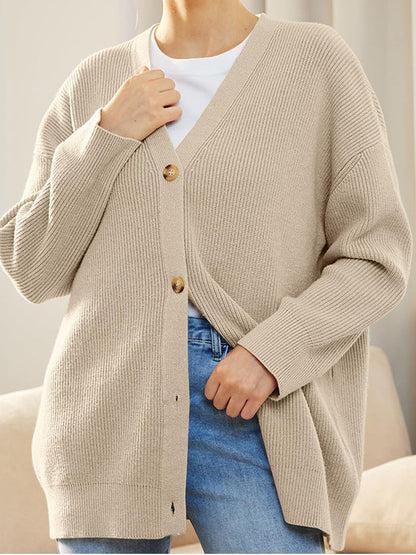 Norvielle Damen Strickjacke Gestrickt Herbst