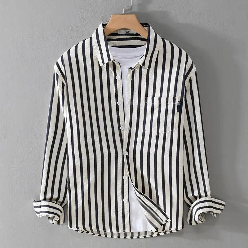 Norvielle Herren Gestreiftes Button-Down Hemd