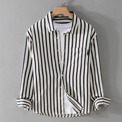 Norvielle Herren Gestreiftes Button-Down Hemd