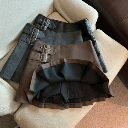 Norvielle Damen Mini Faltenrock - Norvielle