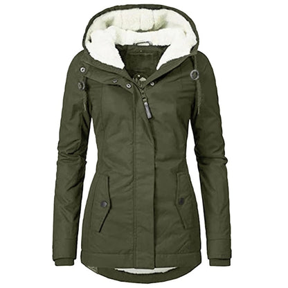 Norvielle Damen Winterparka Sherpa Gefüttert Warm