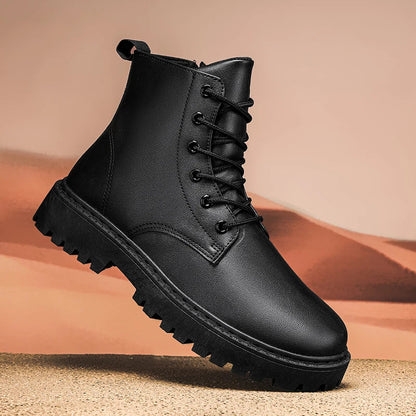 Herren High- Stiefel Wasserdicht Rutschfest Schwarz - Norvielle