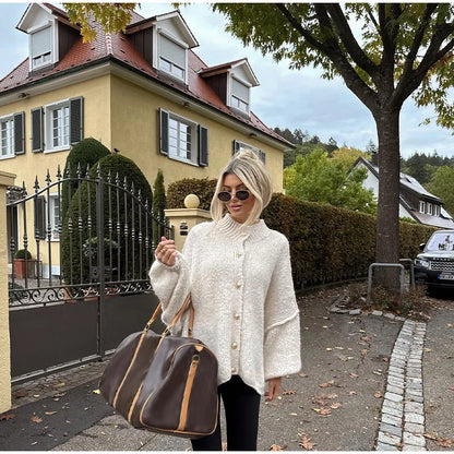 Norvielle Damen Übergroßer Cardigan Bequem