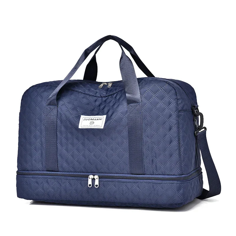 Reisetasche Leicht Diamantmuster Kabinentauglich Faltbar
