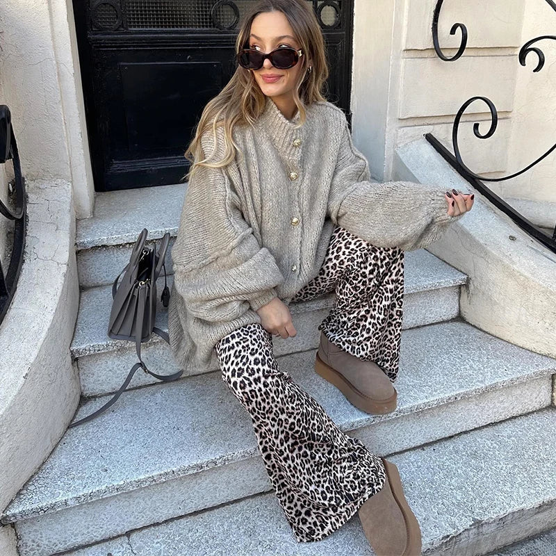 Norvielle Damen Übergroßer Cardigan Bequem