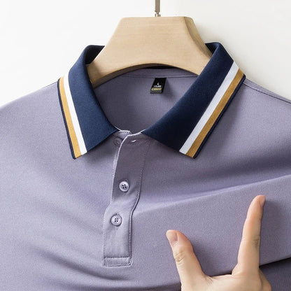 Herren Poloshirt Kurzarm Kontrastkragen