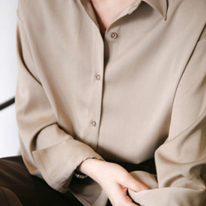 Damen Seidenbluse Vintage-Style Bluse