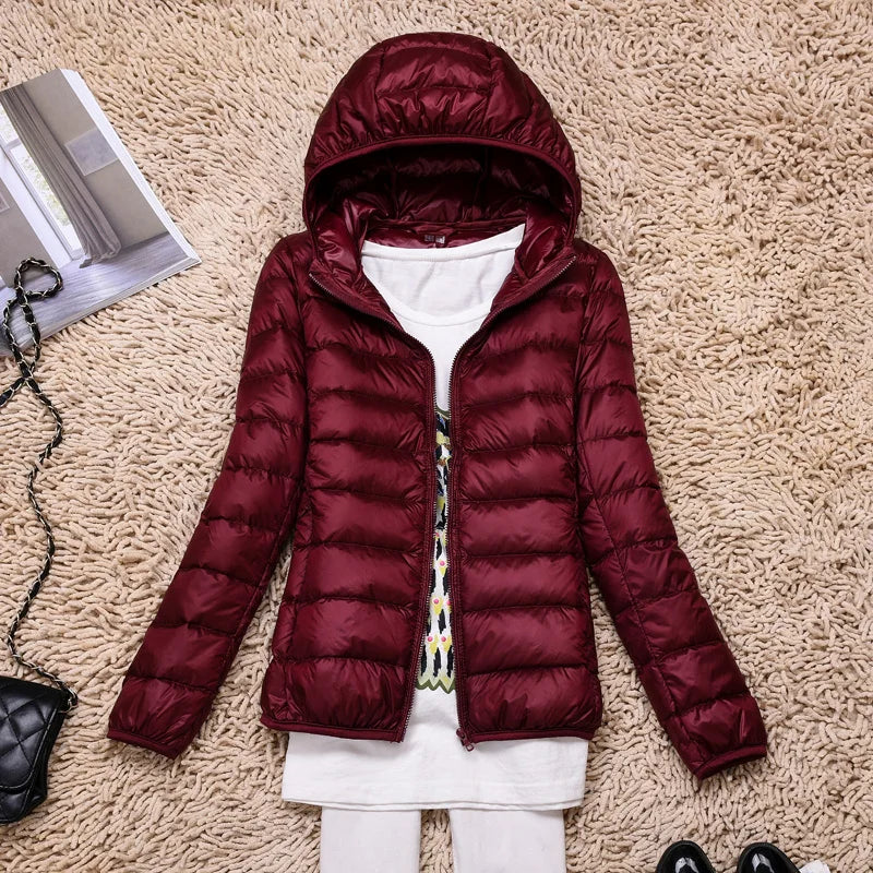 Norvielle Damen Daunenjacke Ultraleicht Mit Kapuze