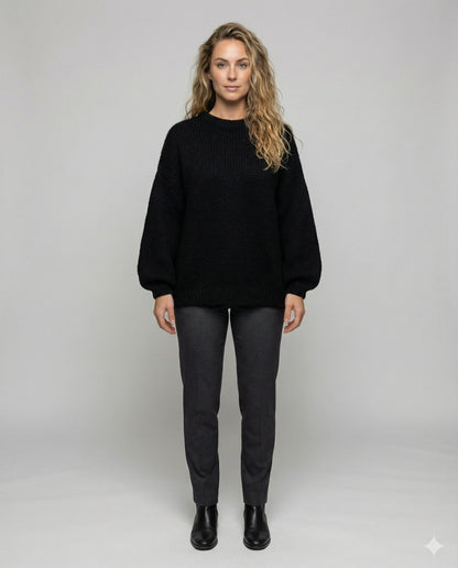 Damen Oversize Pullover Flauschig Norvielle