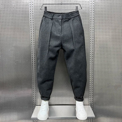 Herren Elegante Melierte Lange Hose - Eveloria