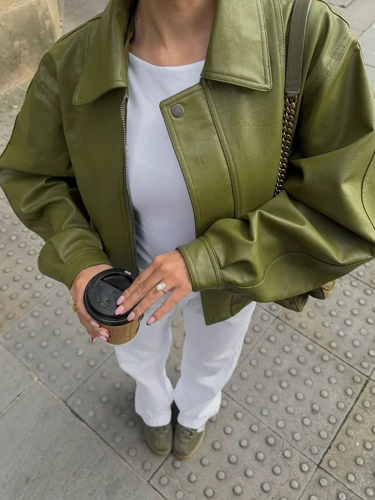 Damen Jacke Knopfverschluss Gerade Ausführung - Norvielle
