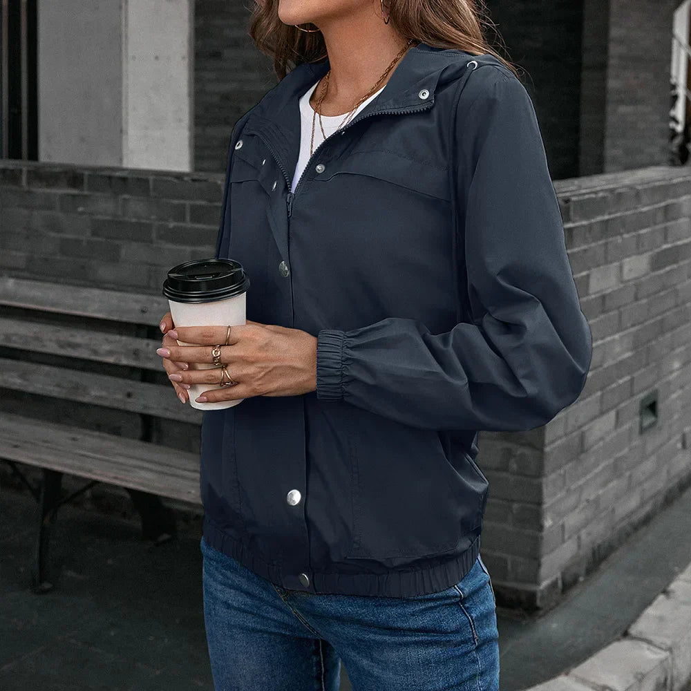 Norvielle Damen Regenjacke Mit Kapuze