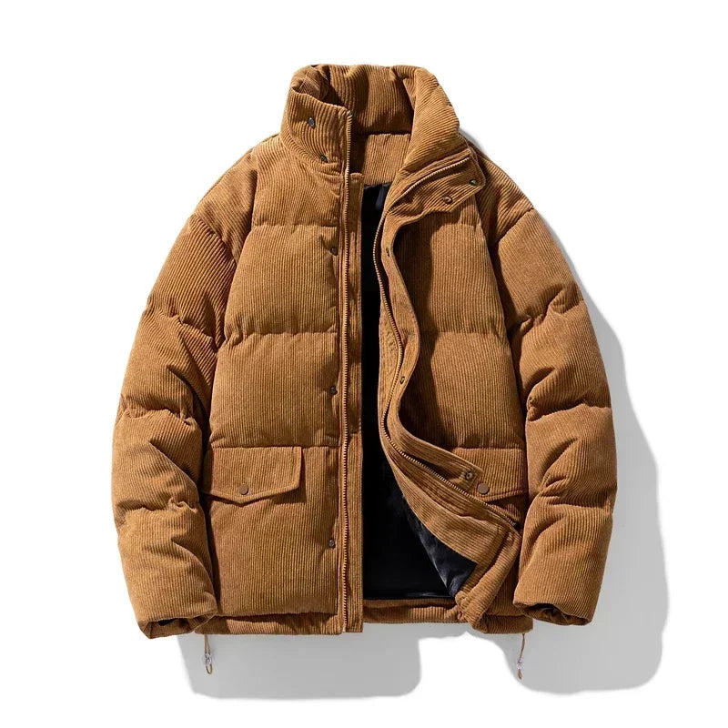 Norvielle Herren Winter-Cord-Steppjacke