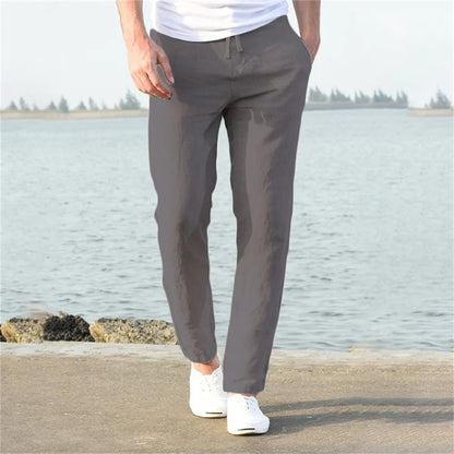 Herren Sommerhosen Leicht Baumwolle Beige