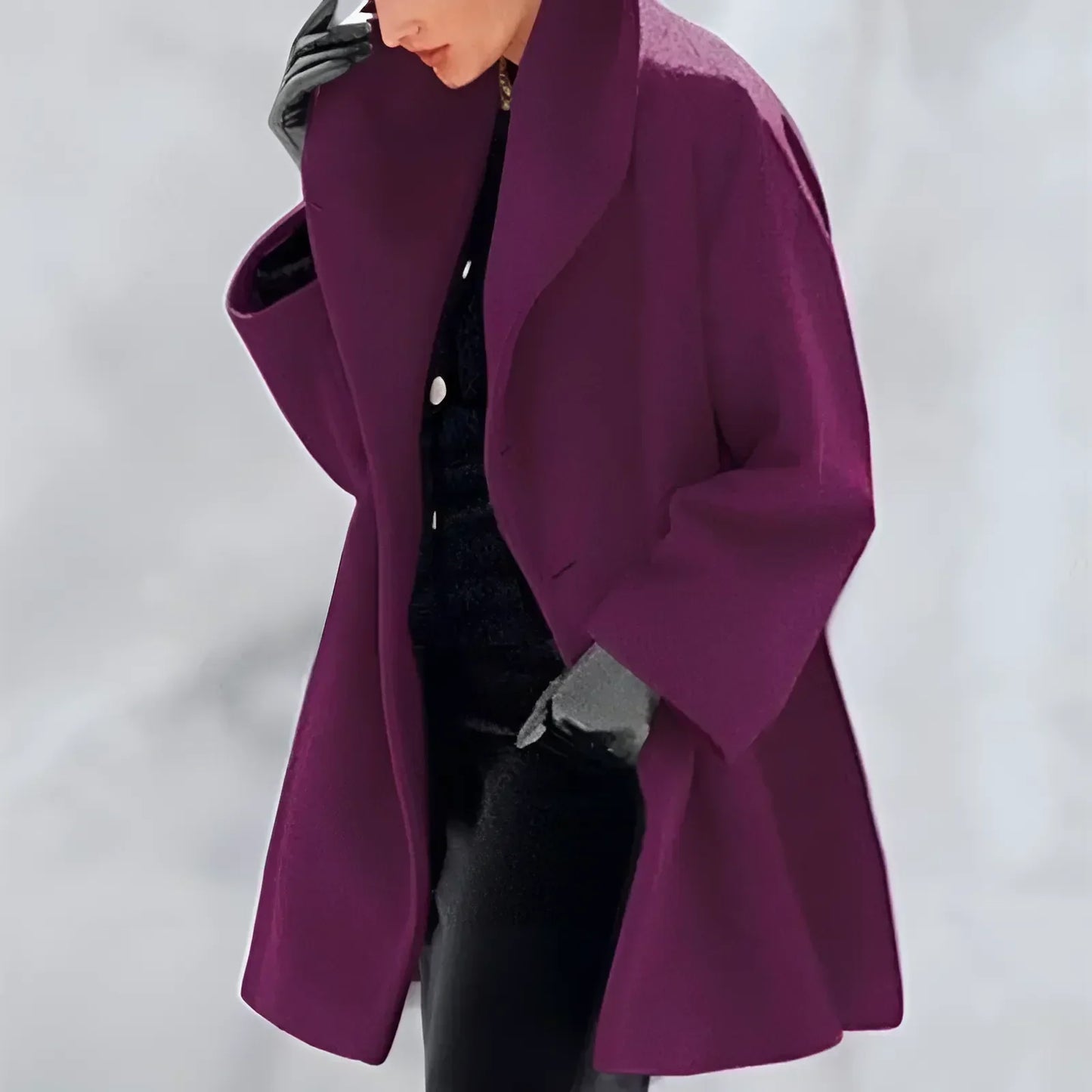 Damen Wintermantel Strukturdesign Schnitt