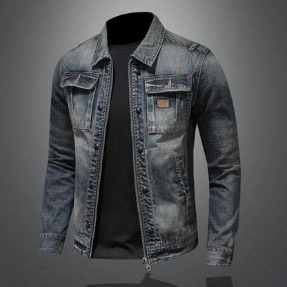 Retro Herren Jeansjacke
