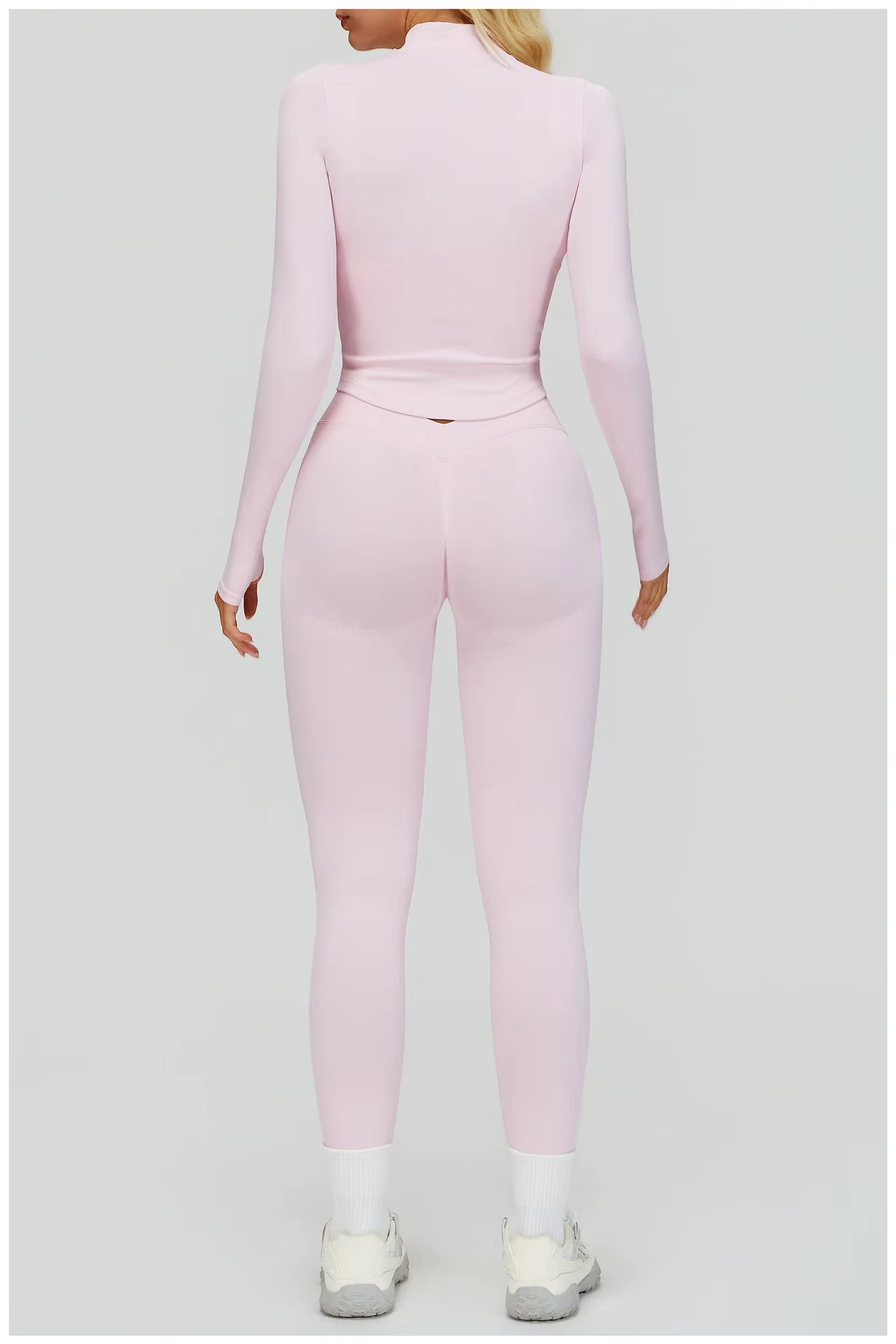 Damen Sportoutfit 3-teilig Leggings BH Jacke