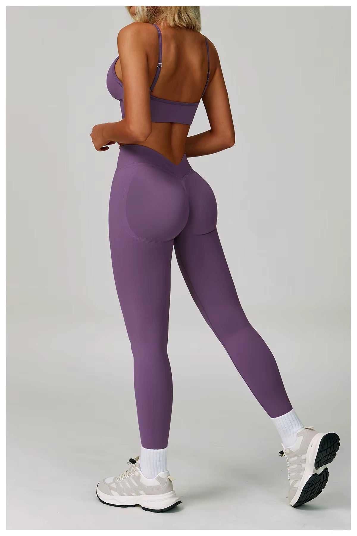 Damen Sportoutfit 3-teilig Leggings BH Jacke