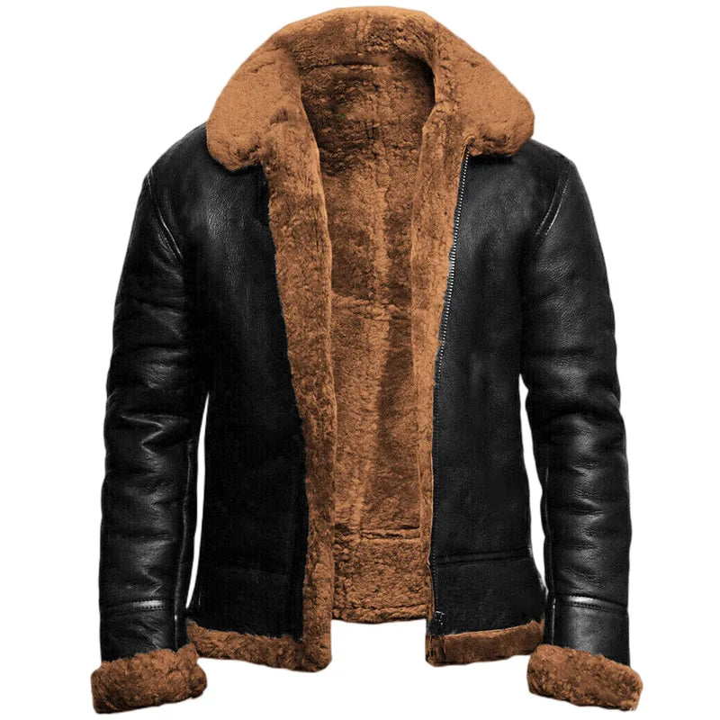 Warme Lederjacke Damen Ledermantel
