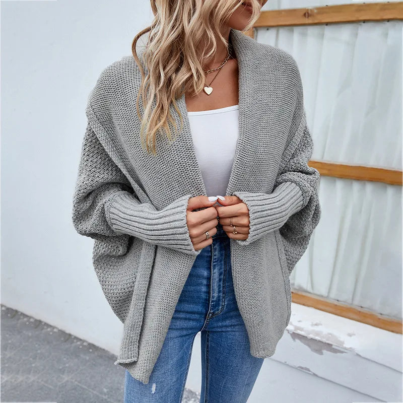 Damen Oversized Strickcardigan Kuschelpassform - Norvielle