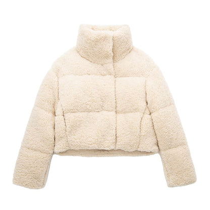 Damen Jacke Mittellang Flauschig - Norvielle