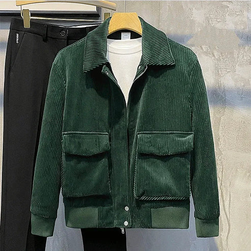 Norvielle Herren Cordjacke Modisch Braun - Norvielle