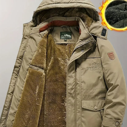 Herren Wintermantel Sportlich Nylon Wasserdicht