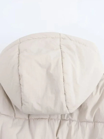 Damen Pufferjacke mit Kapuze Warm Stepp-Design