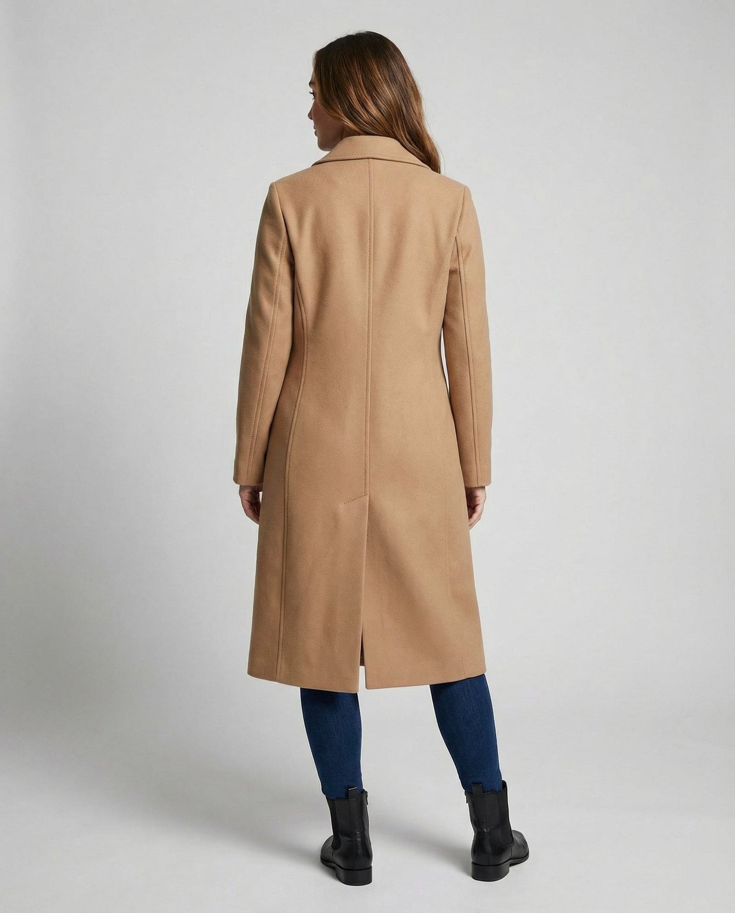 Damen Lange Winterjacke Elegantes Design