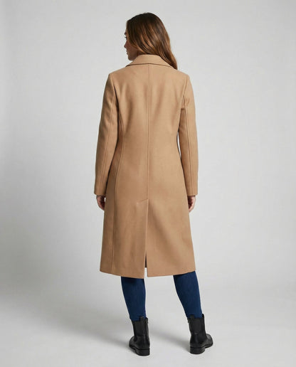 Damen Lange Winterjacke Elegantes Design